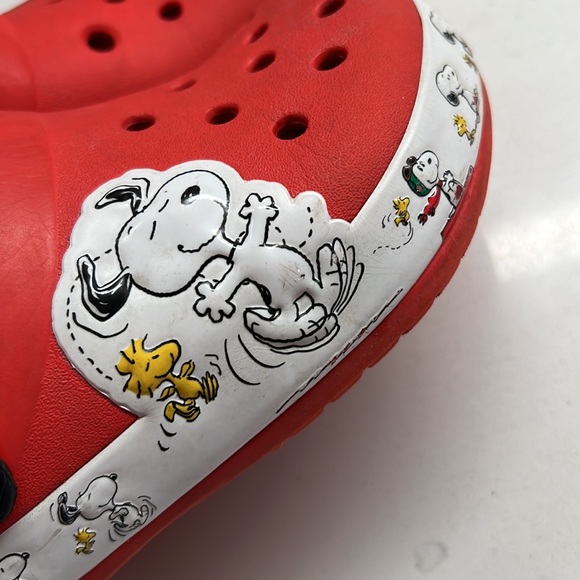 Crocs Fun Lab Snoopy Woodstock Clog Little Kids Size 13 Red - Picture 11 of 14